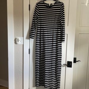 J. crew striped maxi dress size L